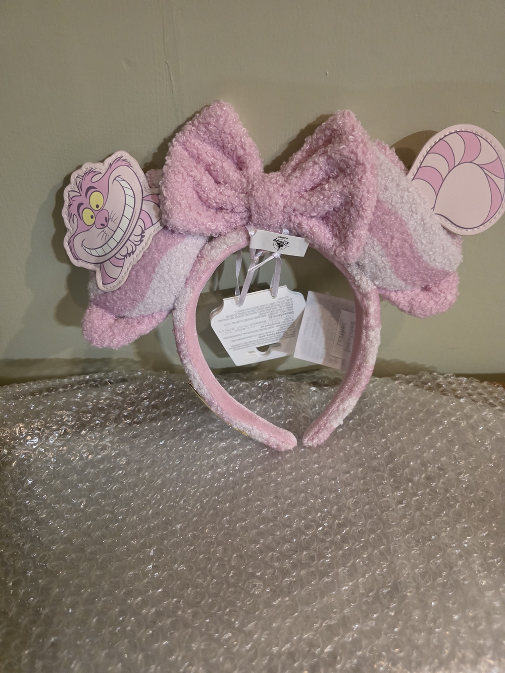 Disney Pink Cheshire Cat Kids Mini Backpack with Headband - Picture 7 of 8